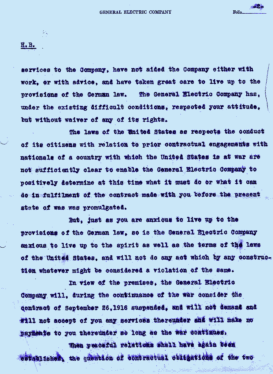 Brief der GE an Heinrich Beck vom 26. Juni 1917