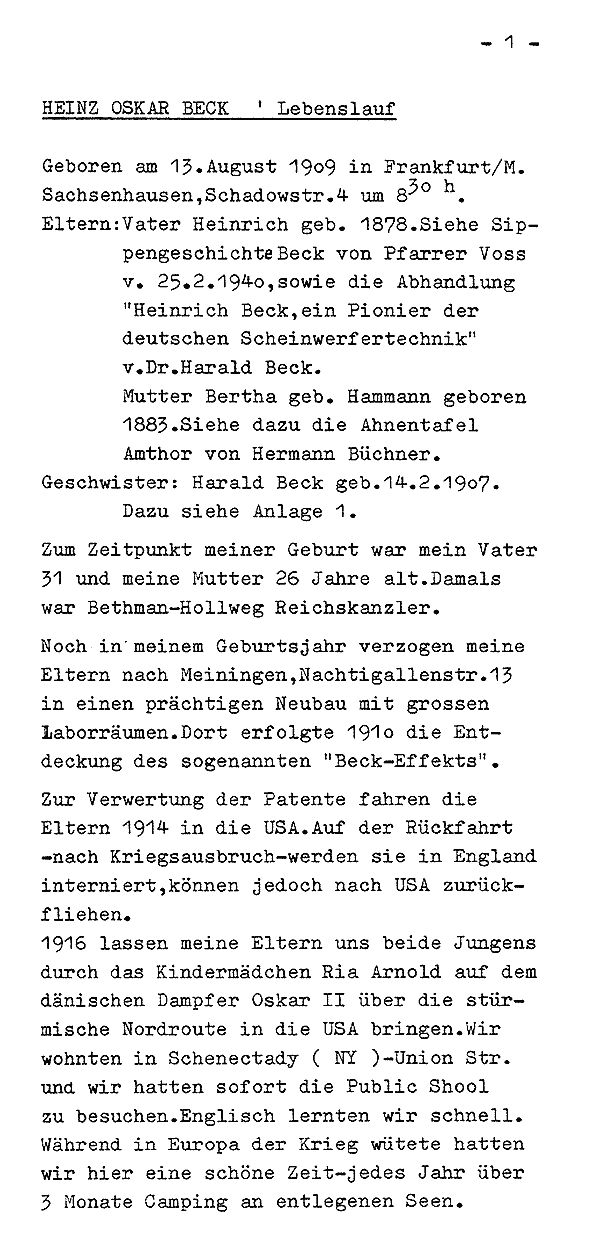 Memories of Heinz Beck Heinz Beck 1