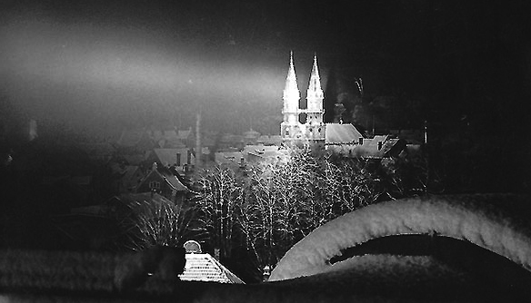 Stadtkirche im Beckscheinwerferlicht