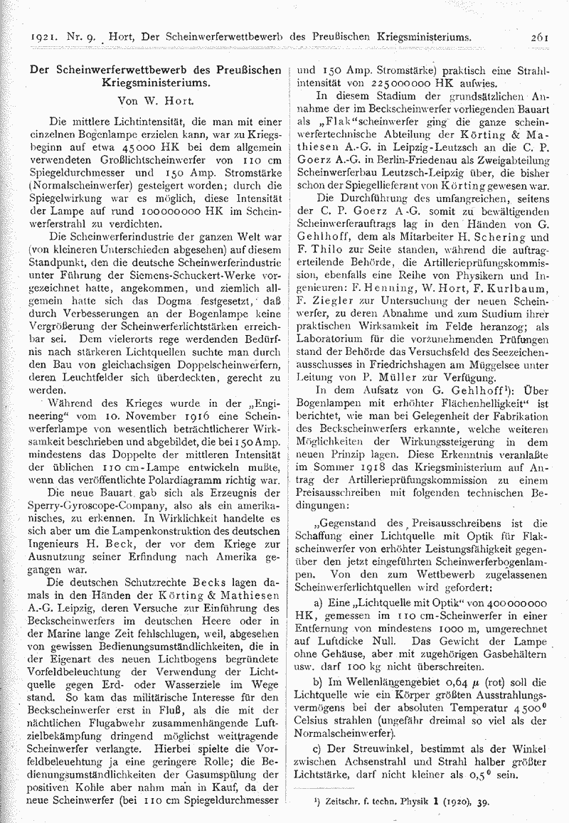 Zeitschrift f&uuml;r technische Physik 1921/9